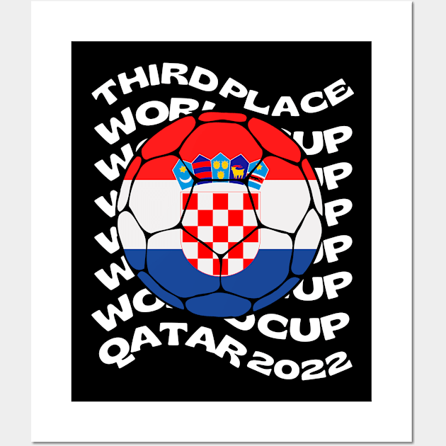 Croatia Football Third Place Wall Art by footballomatic